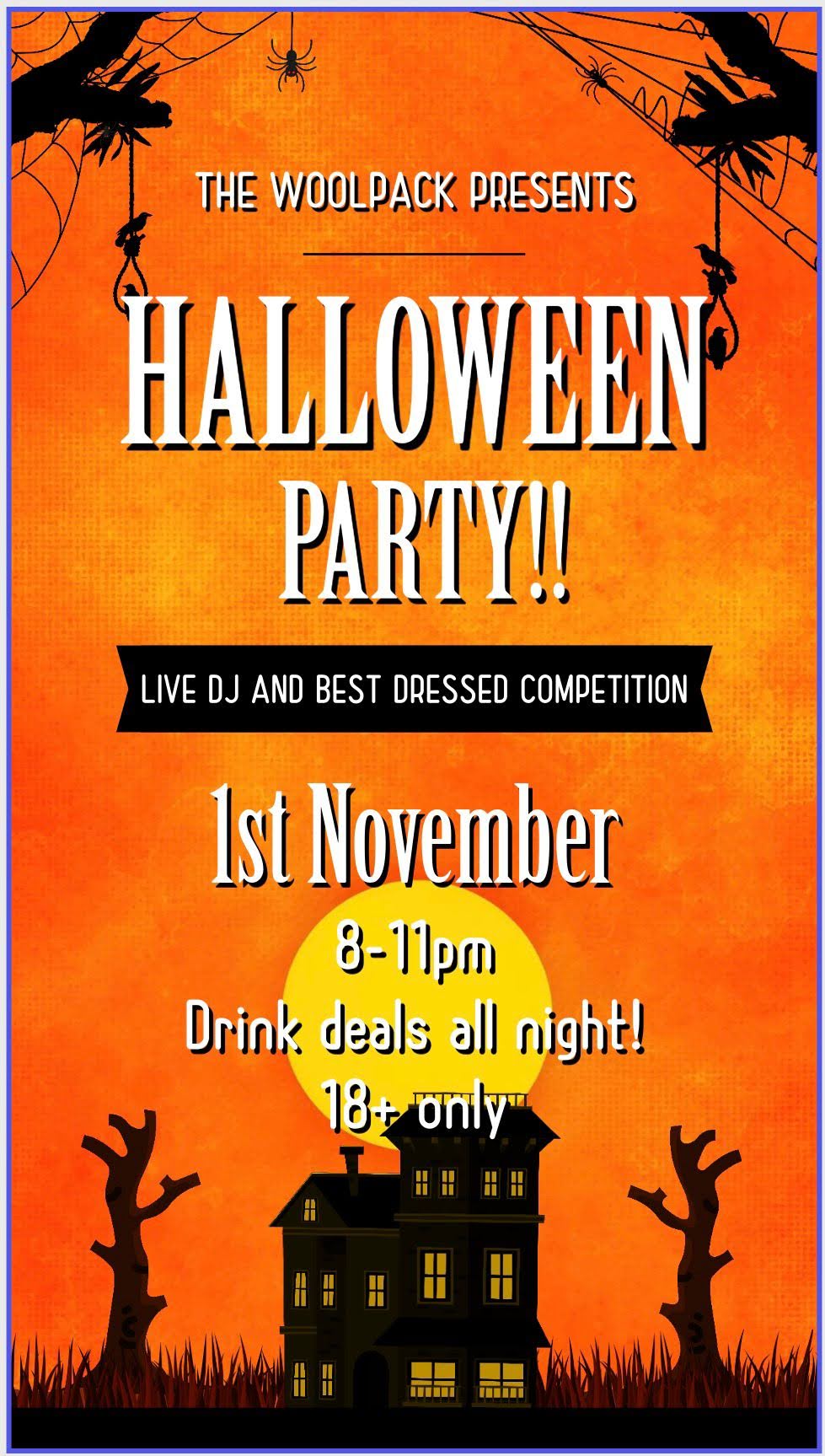 Halloween party 1st November 2024